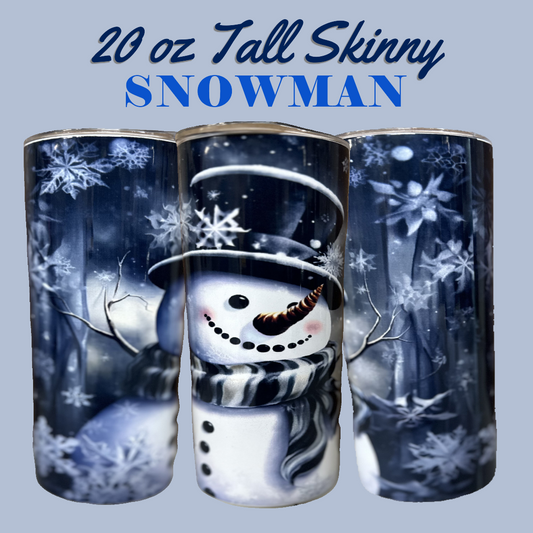 SNOWMAN - 20oz Tall Skinny Tumbler